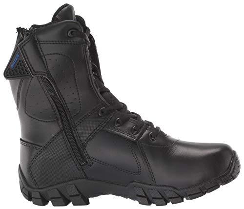 Bates Men's Shock 8" Side Zip Military and Tactical Boot, Black, 6 Medium