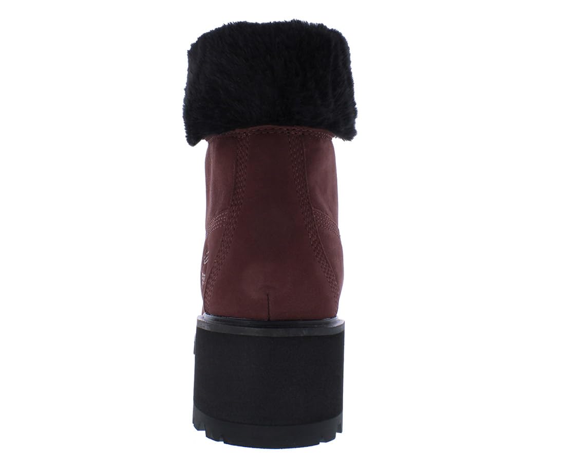 Timberland Women's Kinsley 6" Waterproof Boot, Burgundy Nubuck, 7.5