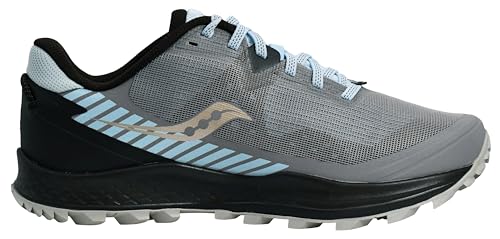 Saucony womens Peregrine 11 Trail Running Shoe, Zinc/Sky/Loom, 6.5 US