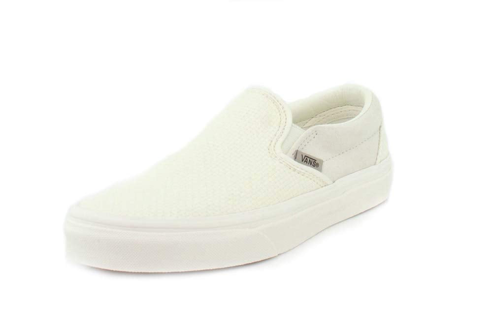 Vans Unisex Woven Check Slip-On Marshmallow/Snow White Sneaker - 6
