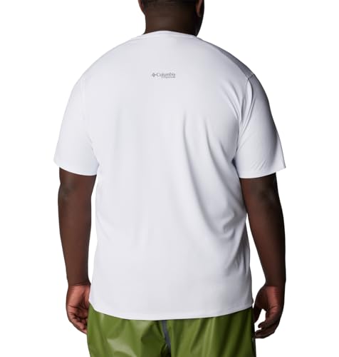 Columbia Men's Summit Valley Short Sleeve Crew, White, Medium
