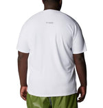 Columbia Men's Summit Valley Short Sleeve Crew, White, Medium