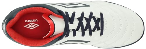 Umbro Men's Classico XI TF Soccer Turf Shoe, White/Navy/Red, 9