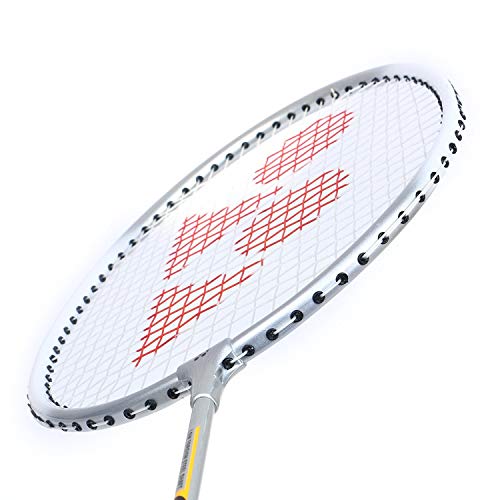 Yonex GR 303 Badminton Racket 2018 Professional Beginner Practice Racquet with Face Cover Steel Shaft - Pack of 2