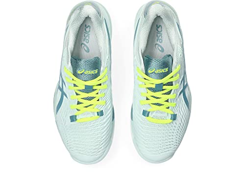 ASICS Women's Solution Speed FlyteFoam 2 Clay Tennis Shoes, 5.5, Soothing SEA/GRIS Blue
