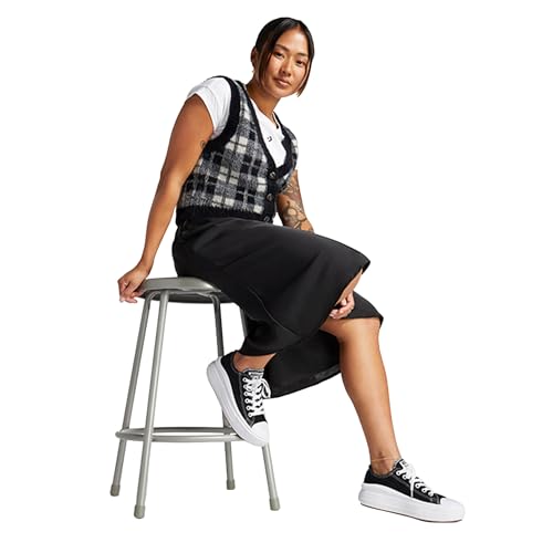 Converse Women's Sneaker, Black White White, 7