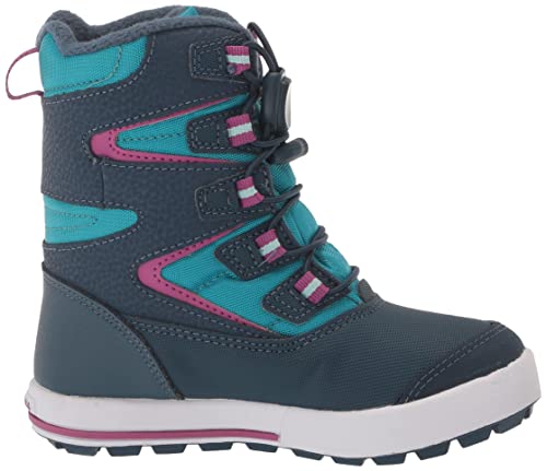 Merrell Snow Bank 3.0 Waterproof Boot, Navy/Turq, 5 US Unisex Big Kid