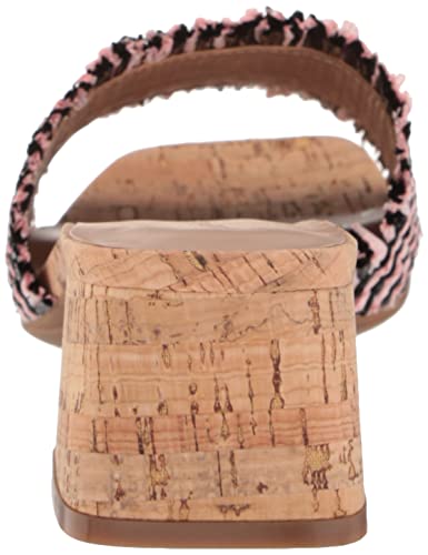 Aerosoles Women's Rufina Heeled Sandal, Pink Combo Vegan Raffia, 9