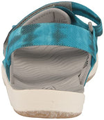 KEEN Elle Backstrap Adjustable Comfortable Durable Open Toe Sandals, Sea Moss/Fjord Blue, 5 US Unisex Big Kid