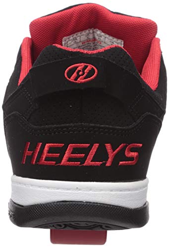 HEELYS Men's Little Kid Tennis Shoe, Black/Red, 13