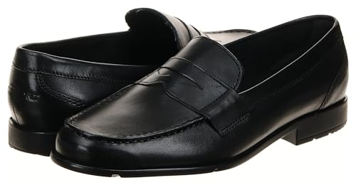 Rockport Men's Classic Loafer Penny, Black II, 9.5 Medium
