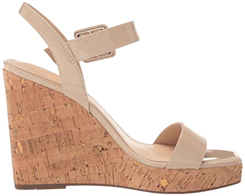 Marc Fisher Women's LUKEY Wedge Sandal, Malted Milk 150, 5.5