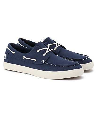 Timberland Men's Union Wharf 2 Eye Oxford Boat Shoes, Blue Navy Canvas, 7
