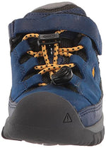 KEEN Targhee Low Height Waterproof Hiking Shoes, Blue Depths/Forest Night, 4 US Unisex Big Kid