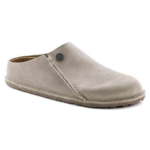 Birkenstock Women's Zermatt 365 Suede Clogs, Stone Coin, Grey, 9 Narrow US
