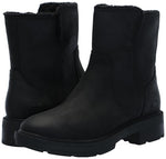 Timberland Women's Brimfield Mid Warm Lined Boot, Black Full Grain, 10 Wide