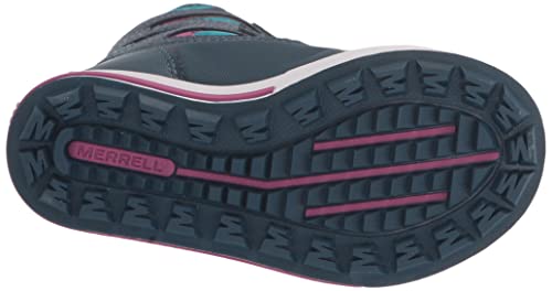 Merrell Snow Bank 3.0 Waterproof Boot, Navy/Turq, 5 US Unisex Big Kid