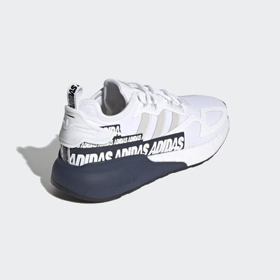 adidas mens ZX 2K Boost Shoes, White-grey-collegiate Navy, 9