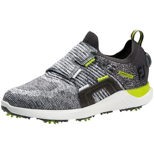 FootJoy Men's Hyperflex Boa Golf Shoes - Previous Season Style Grey/Green Medium 14