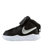 Nike Baby Boys Team Hustle D 9 (TD) Sneaker, Black/Metallic Silver-Wolf Grey, 2 Infant
