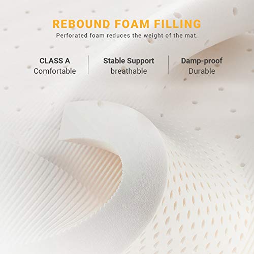 KingCamp Self-Inflating Foam Camping Mat Damp-Proof Lightweight Sleeping Pad Durable 78”x30” Single Bed for Outdoor Indoor Camping Backpacking Hiking 4 Inches R 6.0