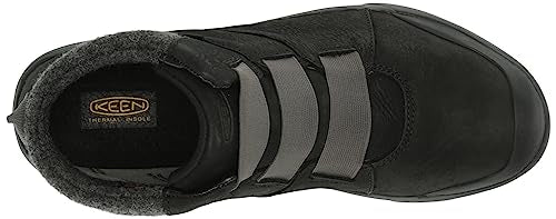 KEEN Women's Elle Winter Mid Height Insulated Waterproof Pull On Ankle Boots, Black/Magnet, 9 Medium US
