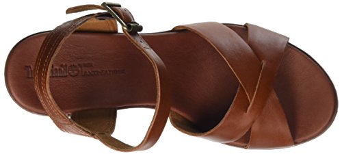 Timberland CA13BX Women's Roslyn Ankle Strap Sandal, Medium Brown Eastlook, 7.5 M US