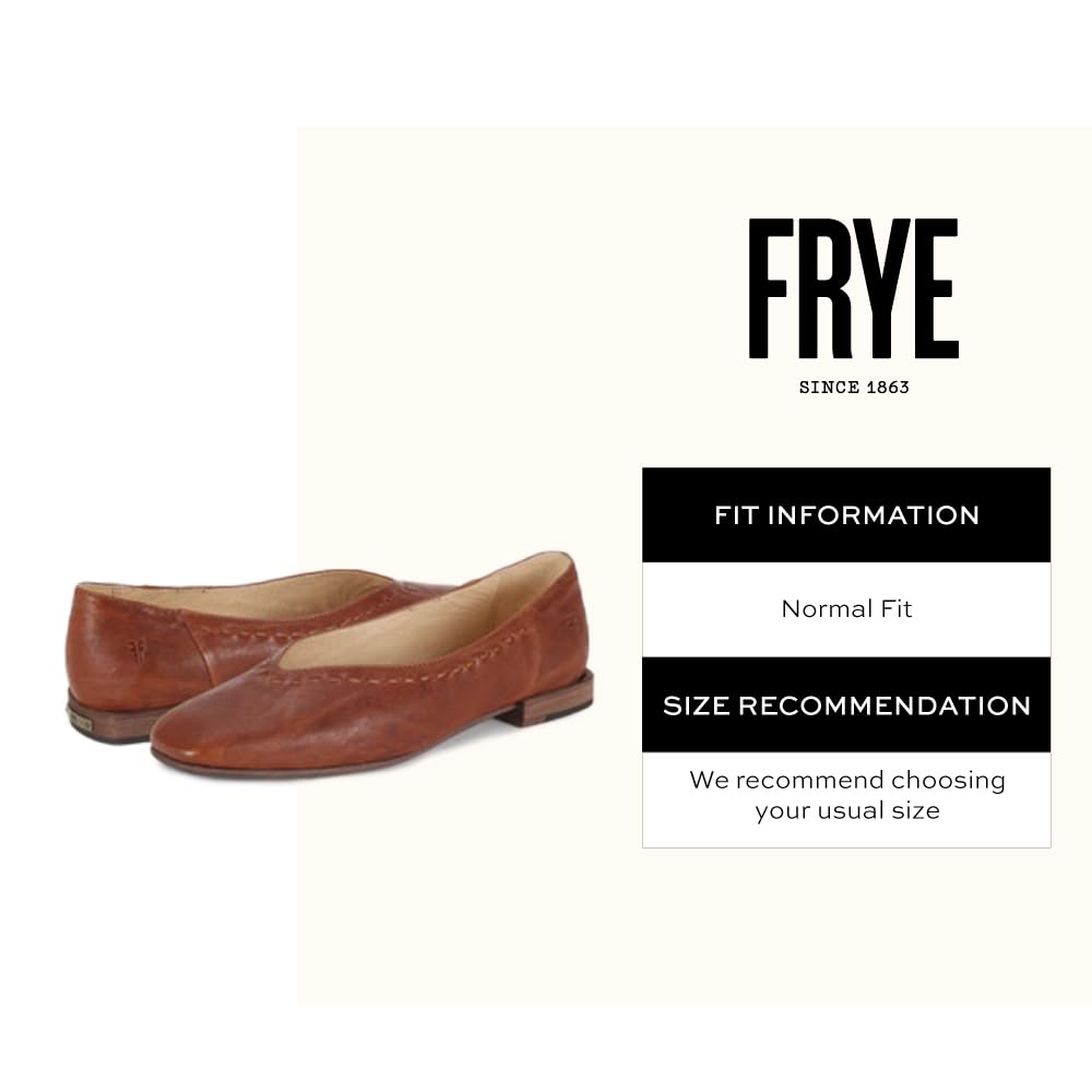 Frye Women's Claire Flat Shoe, Cognac - 8.5 M