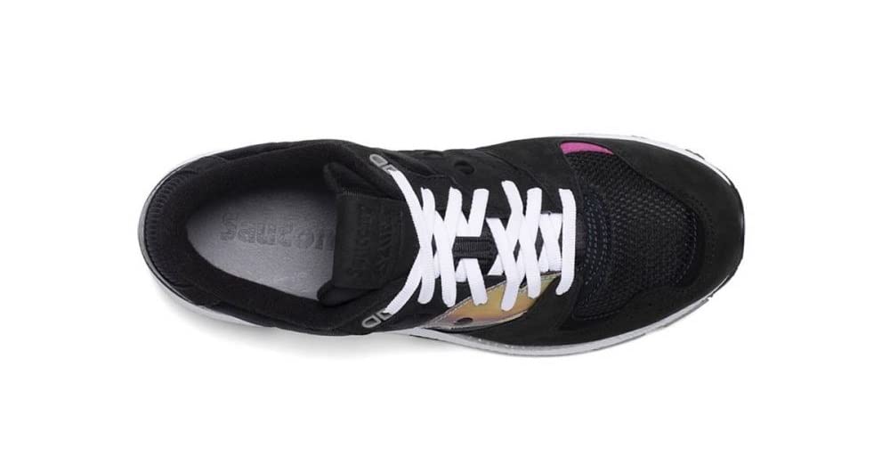 Saucony Unisex Adults’ Running Track and Field Shoe, Black Grey Pink, Womens 12