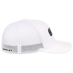Oakley Indy Hologram Patch Trucker Stretch-Fitted Hat (White, L/X)