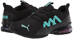 PUMA Women's RIAZE PROWL MOD MULTI Sneaker, Puma Black-Blue Turquoise, 11
