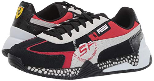 PUMA Ferrari Speed Hybrid Puma Black/Puma White/Rosso Corsa Men's 9.5, Women's 11 Medium