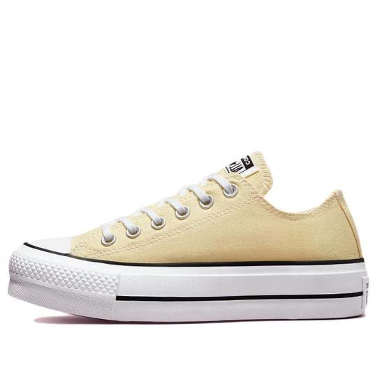 Converse All Star Lift Ox Lemon Drop Egret Black Womens Size 9
