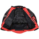 Xelement XS8161 Men's 'Venture' All Season Black with Red Tri-Tex and Mesh Motorcycle Rider Jacket with X-Armor - Medium