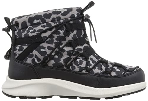 KEEN Women's Uneek SNK 2 Waterproof Chukka Boot, Animal Print/Silver Birch, 8