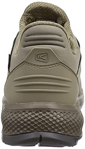 KEEN Men's Tempo Flex Low Height Waterproof Hiking Shoes, Timberwolf/Timberwolf, 10