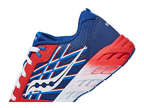 Saucony Wind 2.0 Sneaker, RED/Blue, 5 US Unisex Big Kid