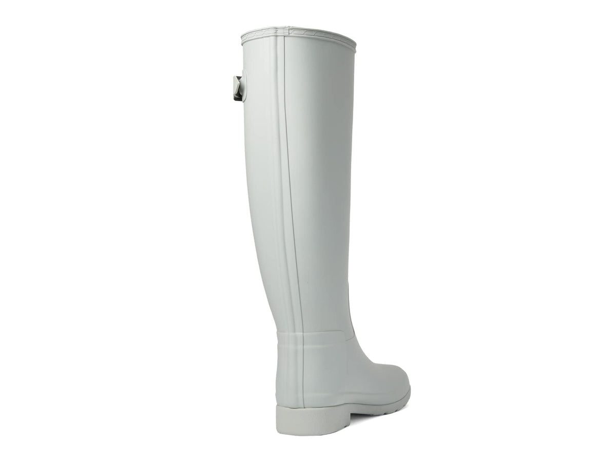 Hunter Original Refined Rain Boots for Women - Woven Nylon Lining, Cushioned Footbed, and Waterproof Shell Ice Grey 8 M