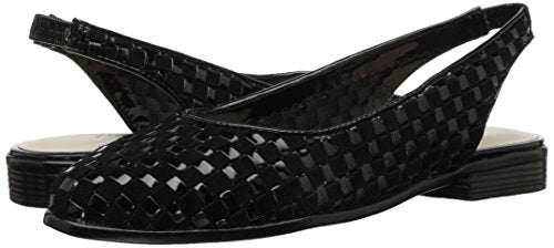 Trotters Women's Lucy Flat, Black Suede, 8.5 N US
