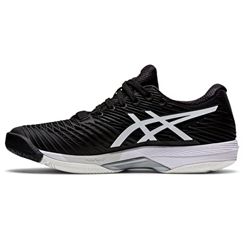ASICS Women's Solution Speed FlyteFoam 2 Tennis Shoes, 10.5, Black/White