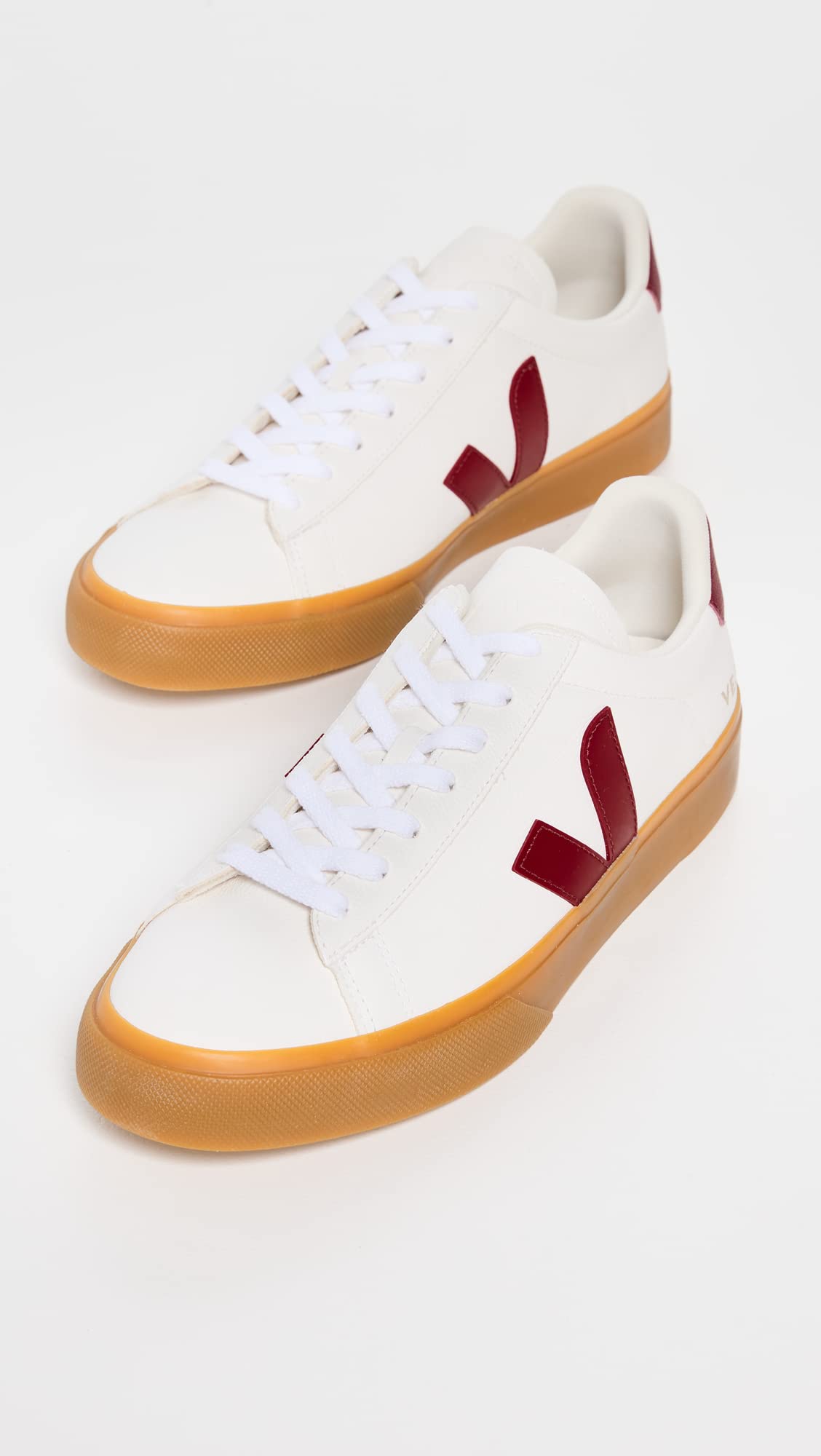 Veja Men's Campo Sneakers, Extra White/Marsala/Natural, 8 Medium US