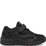 Saucony Cohesion 14 Alternative Closure Running Shoe, Black/Black, 12.5 Wide US Unisex Big_Kid
