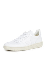 Veja Men's V-10 Sneakers, Extra White/White, 10 Medium US