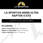 La Sportiva Mens Ultra Raptor II GTX Trail Running Shoes, Black/Clay, 9