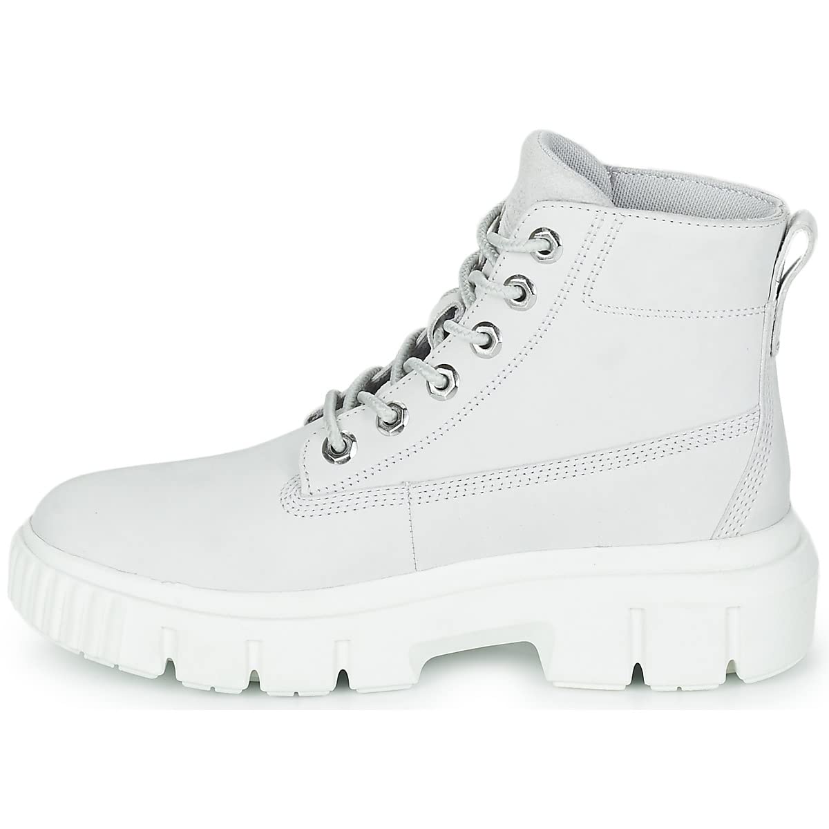 Timberland Women's Greyfield Leather Boot, Gray Violet, 8.5 Wide