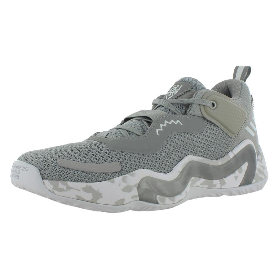 adidas mens D.O.N. Issue 3 Basketball Shoes, Team Mid Grey-white-team Light Grey, 14