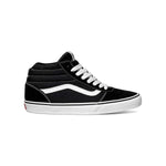 Vans Women's Ward Hi Suede/Canvas Top Trainers, Black/White, 8