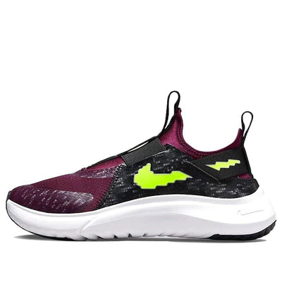 Nike Flex Plus Kids Casual Running Shoe, Sangria/Black/White/Volt, 6 Big Kid