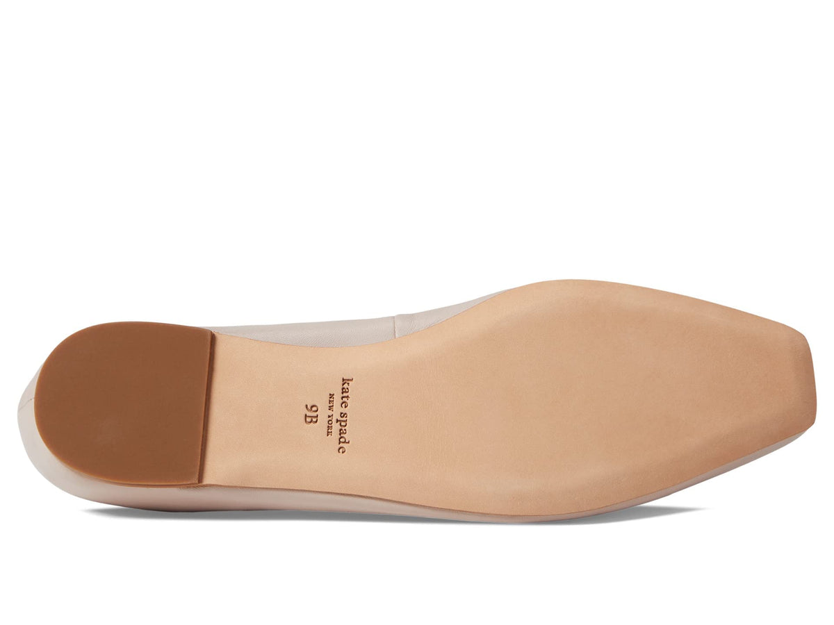 kate spade new york Women's Bowdie Ballet Flat, Pale Vellum, 9.5