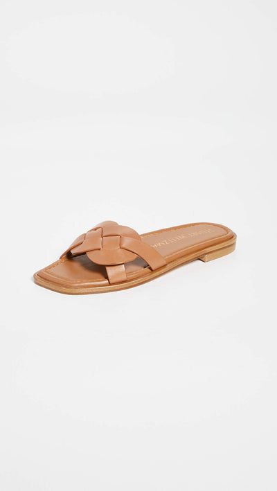 Stuart Weitzman Sierra Flat Sandal Tan 6.5 M